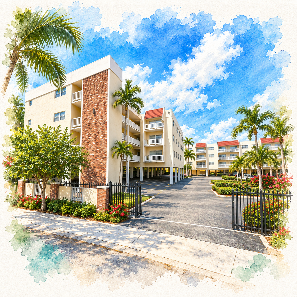 Ilustración del edificio Ocean King en 14560 NE 6th Ave