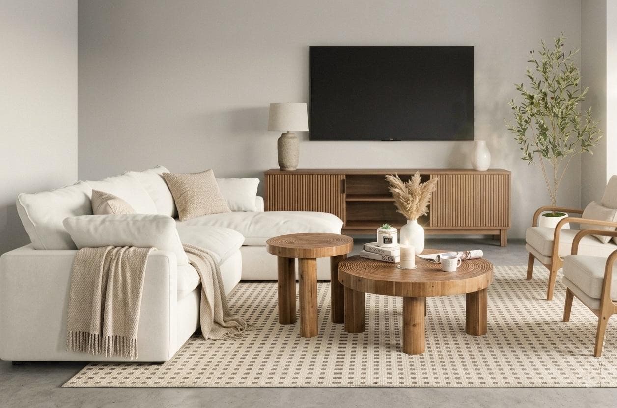 Fully furnished co-living lounge at 2151 NW 1st Terrace